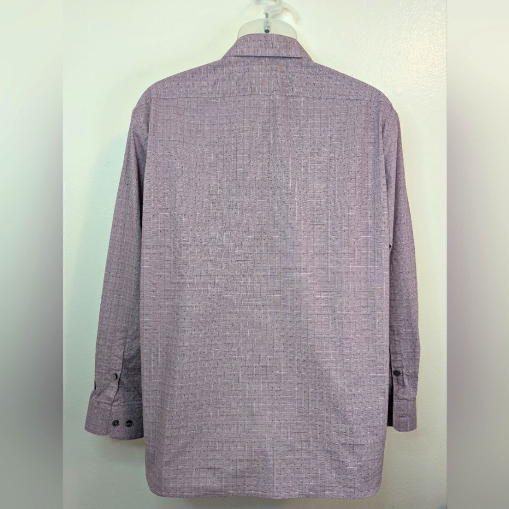 John Varvatos USA Signature Tailored Geometric Preppy Academia Long Sleeve LG - Picture 7 of 12